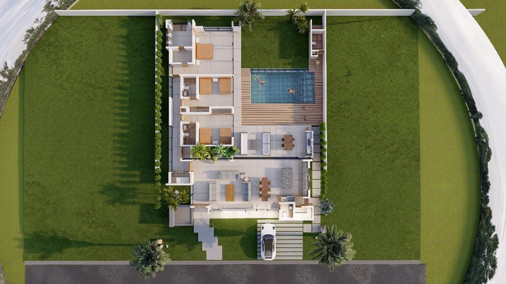 Spectacular villas with modern and elegant design, located in an exclusive private residential area near the beautiful Encuentro beach in Cabarete.\