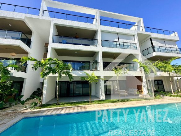 Apartamento de un dormitorio con vista al jardín en venta en Encuentro, República Dominicana