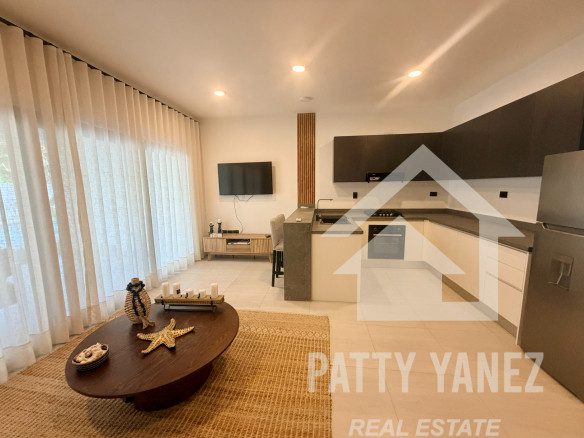 Apartamento de un dormitorio con vista al jardín en venta en Encuentro, República Dominicana