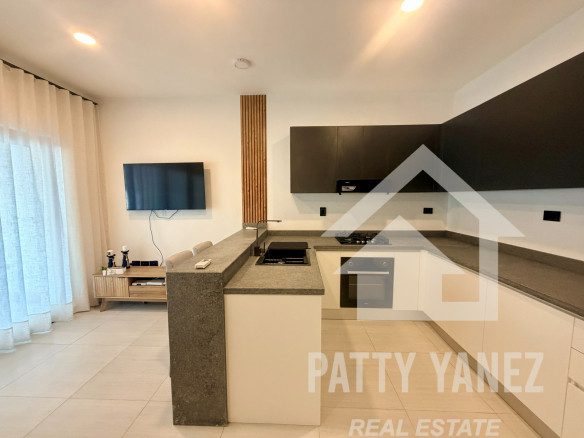 Apartamento de un dormitorio con vista al jardín en venta en Encuentro, República Dominicana