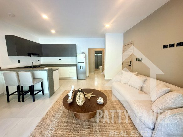 Apartamento de un dormitorio con vista al jardín en venta en Encuentro, República Dominicana