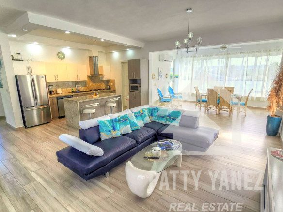Encantadora villa de 3 dormitorios con vistas a la laguna y paneles solares – Cabarete, República Dominicana