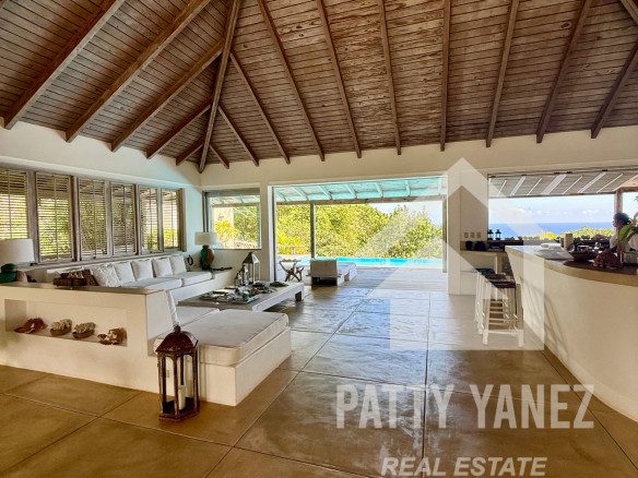 Panoramic Ocean View Villa with Guesthouse in Cabrera – Walk to the Beach