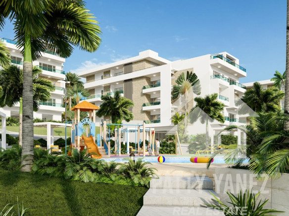 Departamento contemporáneo de 2 habitaciones cerca de la playa de Encuentro con servicios de resort