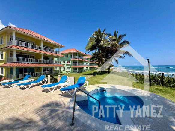 Ático de 2 dormitorios frente al mar en Cabarete con vista al mar