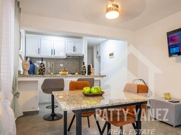 Departamento de 1 recámara con patio trasero privado y jacuzzi, a unos pasos de la playa de Cabarete
