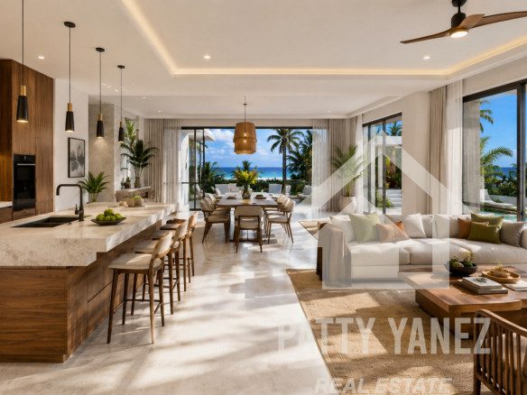 Pre-Construction 3-Bedroom Villa with Private Pool & Rooftop Terrace in Kite Beach
