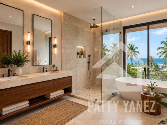 Pre-Construction 3-Bedroom Villa with Private Pool & Rooftop Terrace in Kite Beach