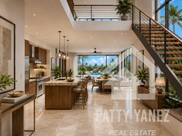 Pre-Construction 3-Bedroom Villa with Private Pool & Rooftop Terrace in Kite Beach