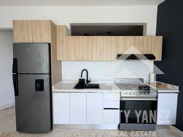 Departamento de 1 recámara con vista al mar en Playa Encuentro, Cabarete