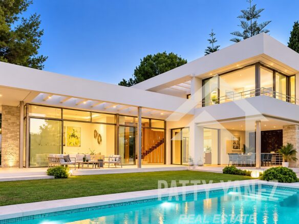 Modern 4-Bedroom Pre-Construction Villa, Walk to Beach