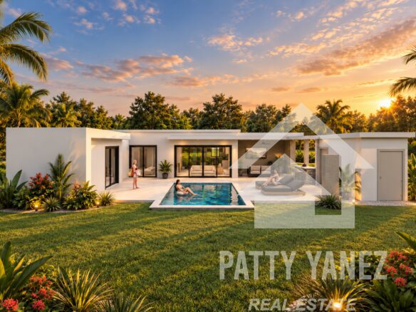 Three-Bedroom Pre-Construction Villa with Private Pool and Guest House
