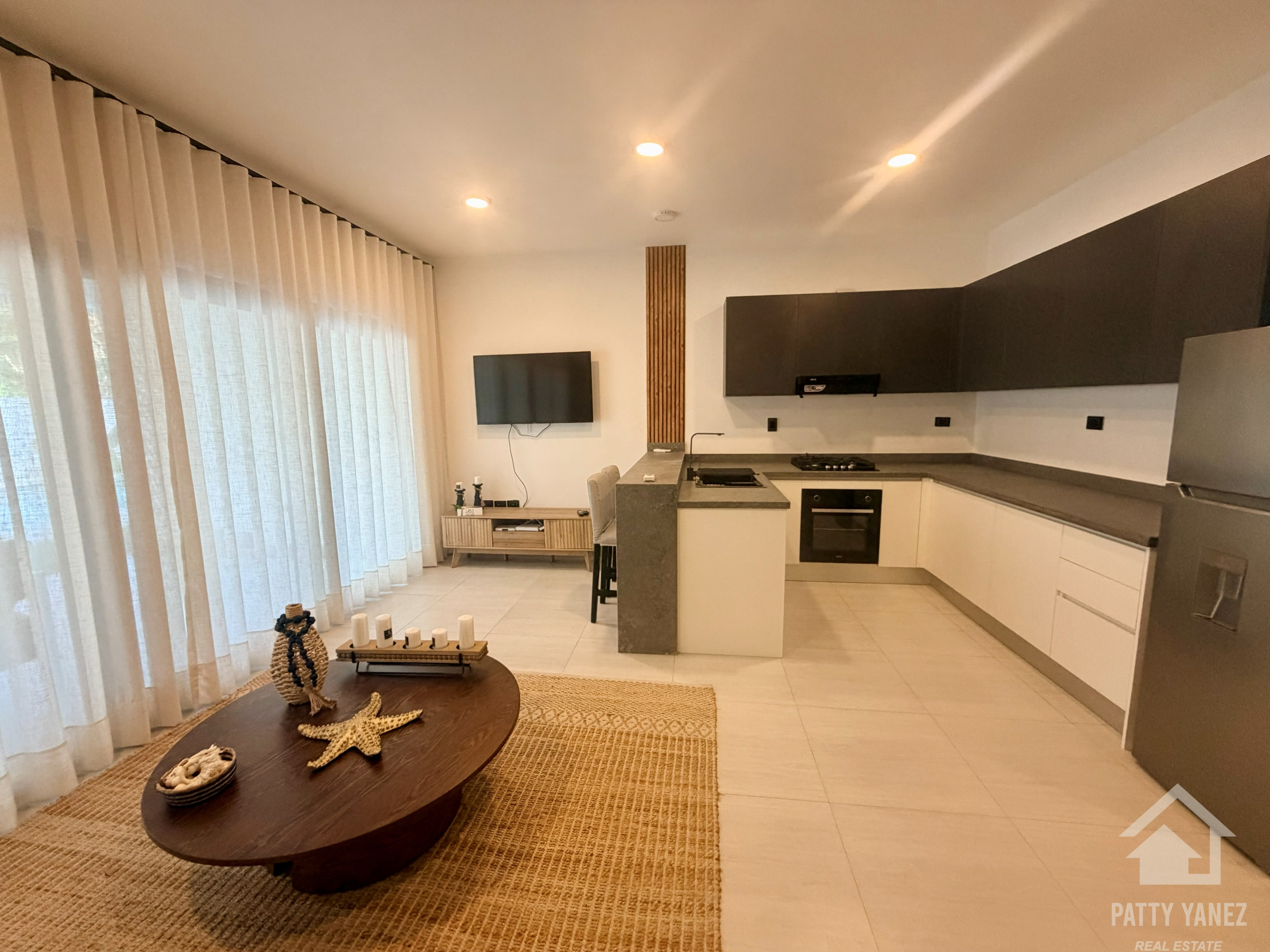 Apartamento de un dormitorio con vista al jardín en venta en Encuentro, República Dominicana