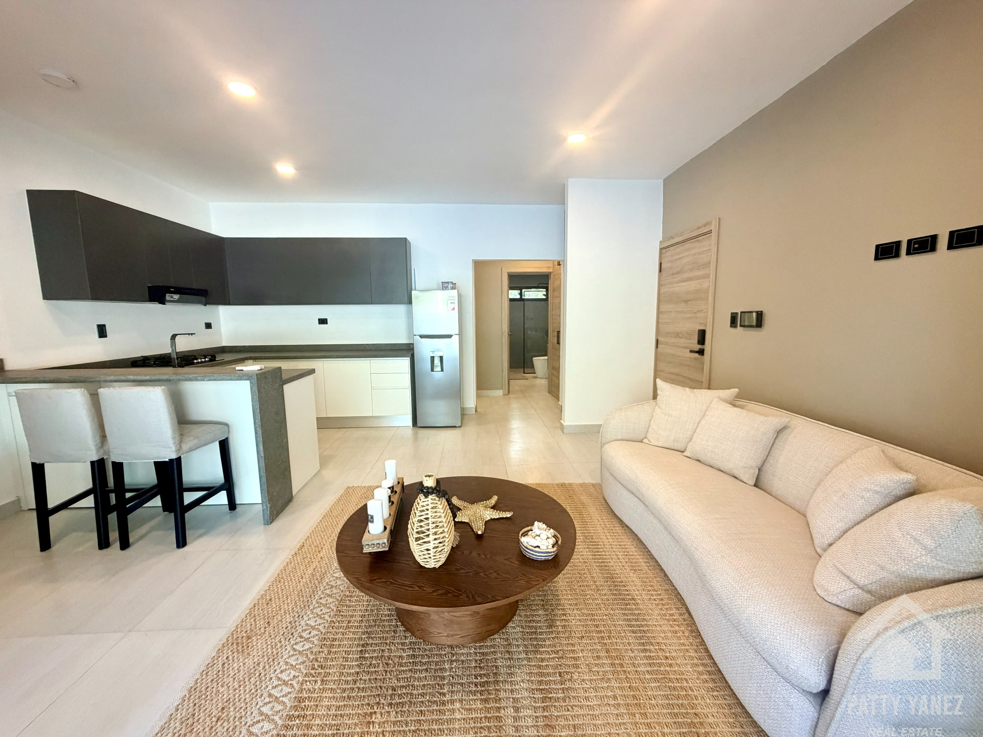 Apartamento de un dormitorio con vista al jardín en venta en Encuentro, República Dominicana