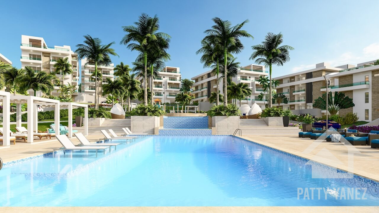 Apartamento nuevo de 2 dormitorios con servicios en Playa Encuentro, Cabarete (3) Apartamento moderno de 2 dormitorios cerca de la playa de Encuentro con servicios de resort