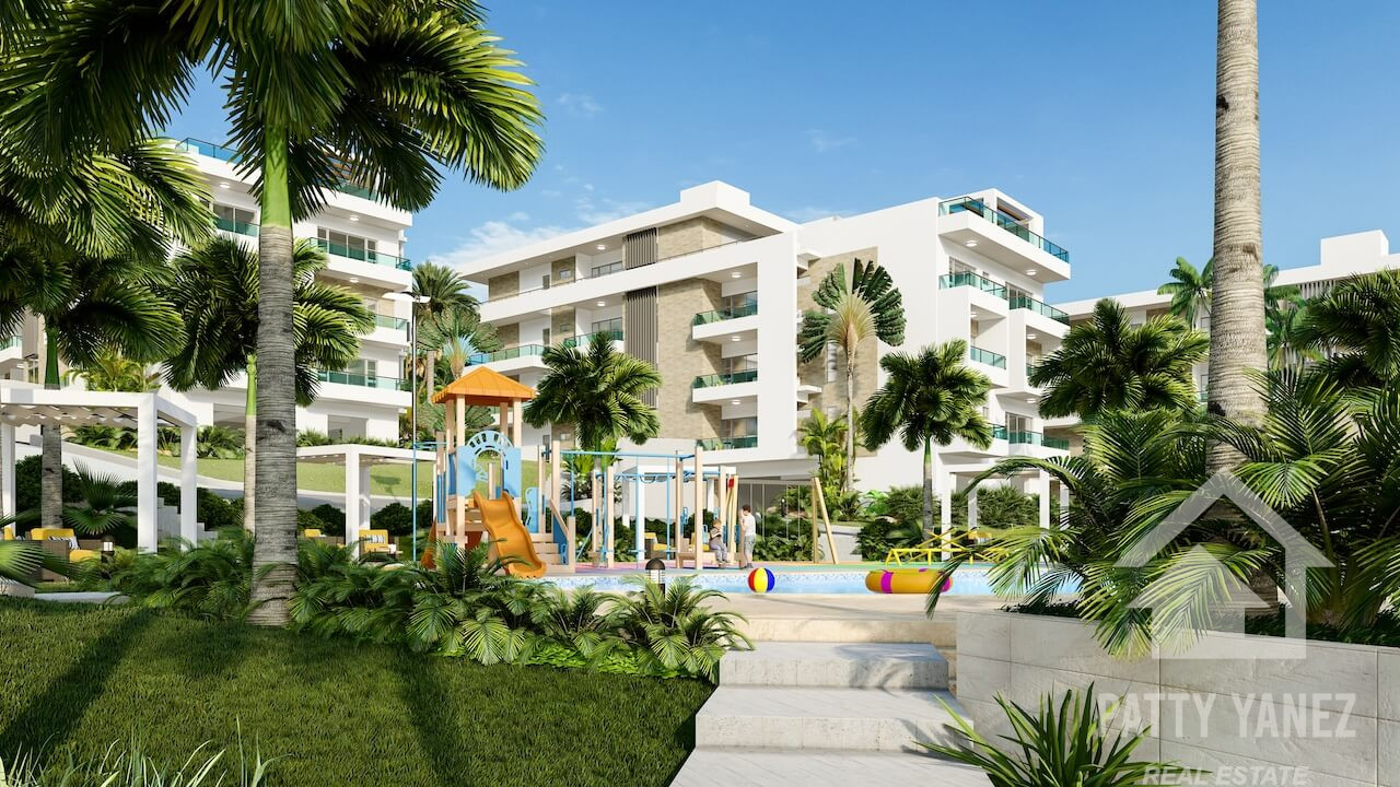 Departamento contemporáneo de 2 habitaciones cerca de la playa de Encuentro con servicios de resort