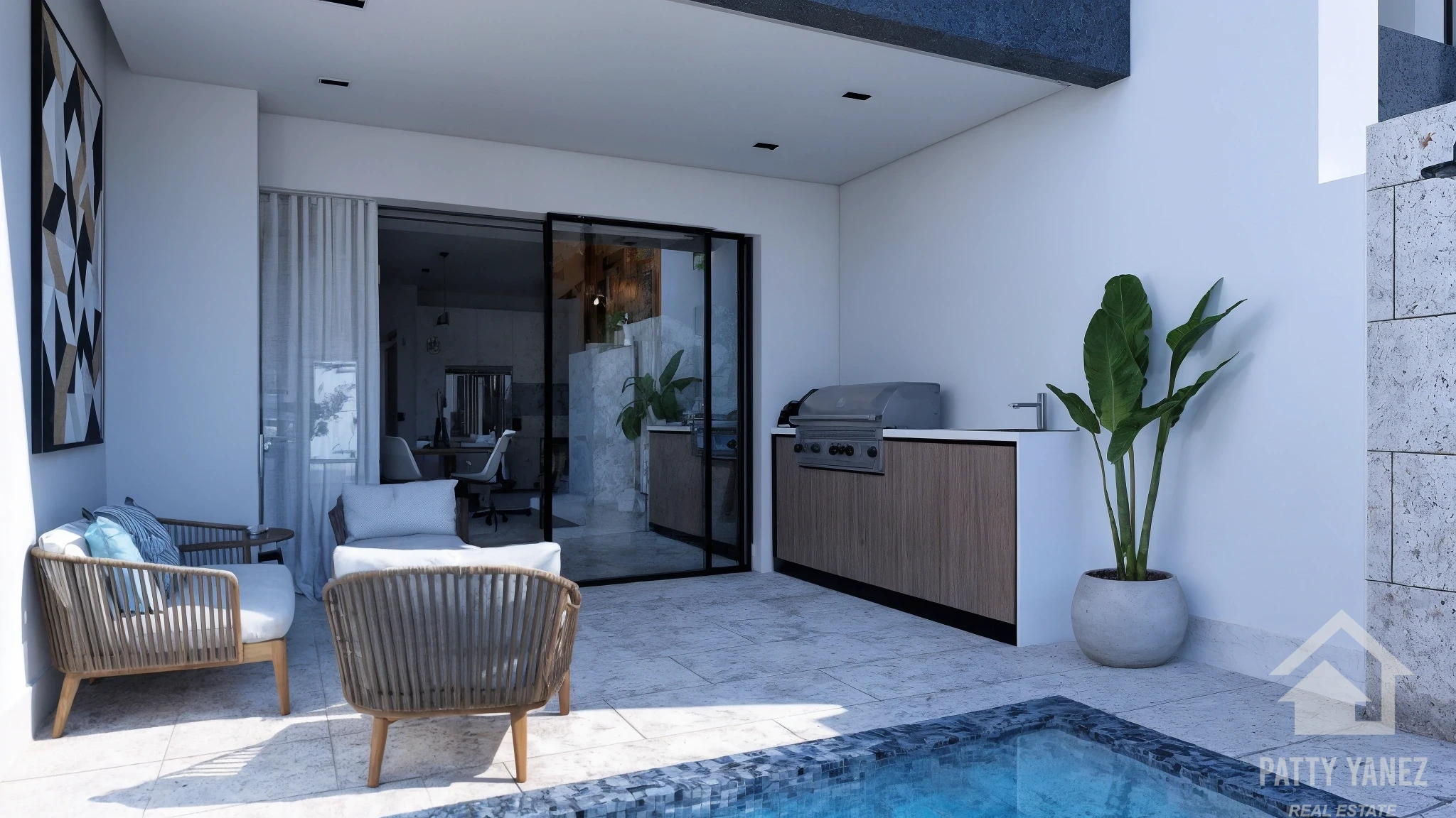 Casa adosada dúplex lista para habitar en Sosúa con piscina privada en Playa Chiquita