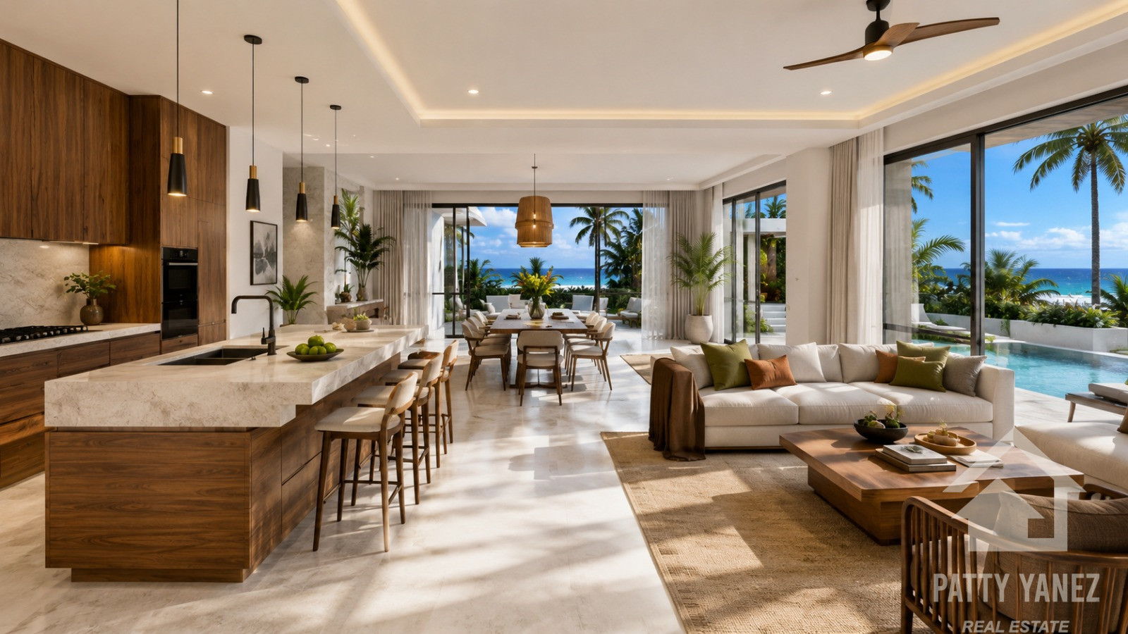 Pre-Construction 3-Bedroom Villa with Private Pool & Rooftop Terrace in Kite Beach