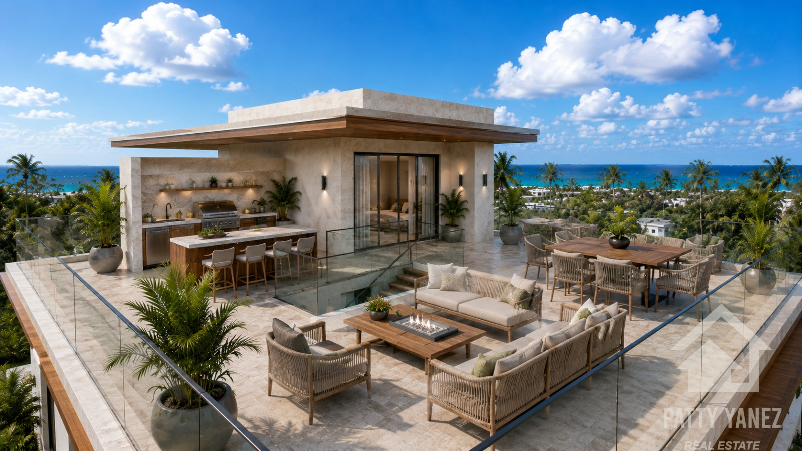 Pre-Construction 3-Bedroom Villa with Private Pool & Rooftop Terrace in Kite Beach