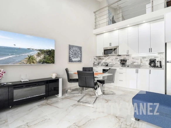 Departamento amueblado de 2 recámaras con loft cerca de la playa