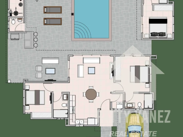 Three-Bedroom Pre-Construction Villa with Private Pool and Guest House