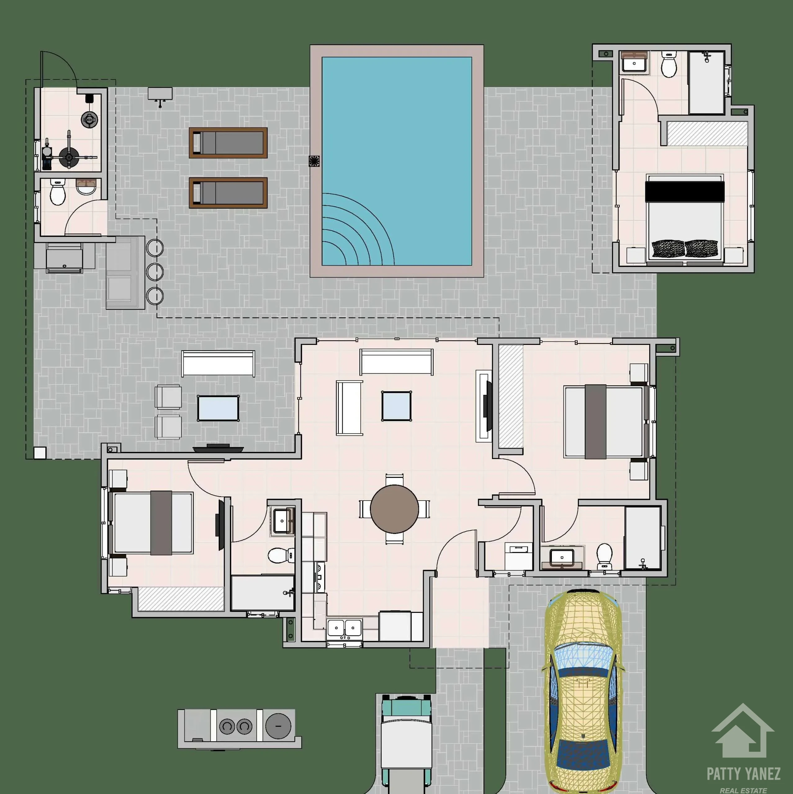 Three-Bedroom Pre-Construction Villa with Private Pool and Guest House